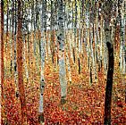 Gustav Klimt Forest of Beech Trees painting